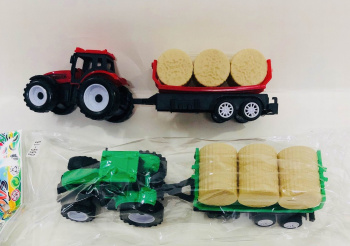 Трактор арт. 777-20 С тюками сена в прицепе инерц. в пак. 30*13*6