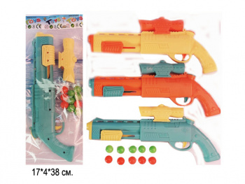 Оружие арт. 668-9" Пистолет с пулями в пак. 17*4*38