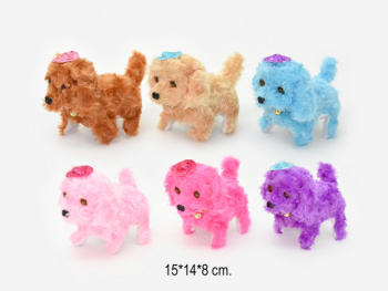 им Собака арт. 2704 В шляпке цвета микс на бат.