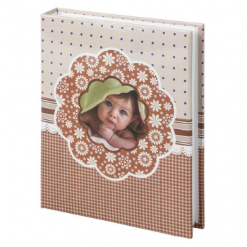 кс_Фотоальбом 390666 BRAUBERG на 104 фото, 10х15 см, твердая обложка, "Малыш", бежевый