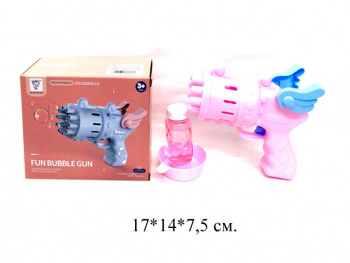 Пистолет арт. WH988B-3 Бластер с крыльями и мыльные пузыри в кор._/96 шт./