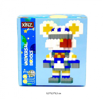 Конструктор арт. PT6144 Микро Медведь разноцветный 593 дет. в кор._