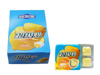 Жевательная резинка арт. 556895/556888 С начинкой "Лимон" 13,5 г 30 шт. в кор.',