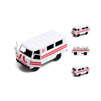 Машина инерц. арт. J0091R-8 Скорая помощь УАЗ-3962 в пак._