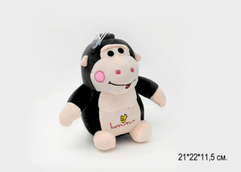 им Обезьяна арт. 90905-3 Розовые щечки на присоске 20 см в пак.)